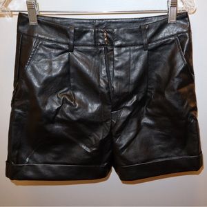 Leather shorts